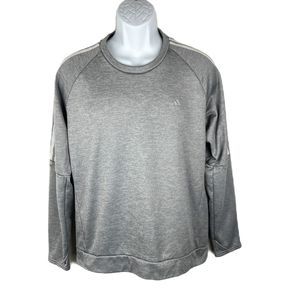 Adidas Sweater Men Large Grey Pullover Running Aeroready Sweatshirt Athletic